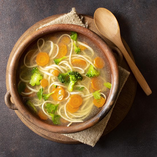 Top view noodle soup winter meals bowl. Resolution and high quality beautiful photo