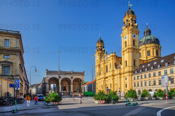 Odeonsplatz with Feldherrnhalle and Theatine Church