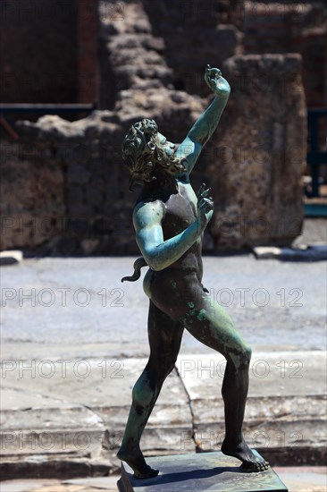 House of the Faun with bronze statue of a dancing faun