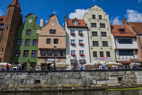 Hanseatic league houses on the Motlawa river