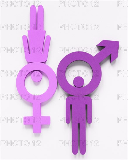 Colorful equal rights symbol concept