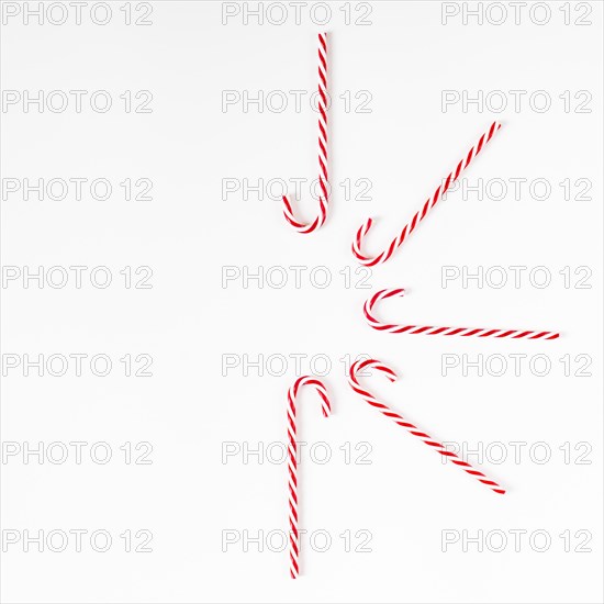 Small candy canes white table. Resolution and high quality beautiful photo