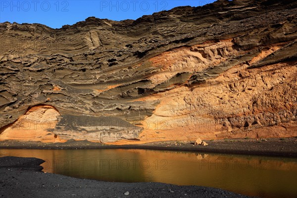 The partially submerged crater of the volcano Montana de Golfo