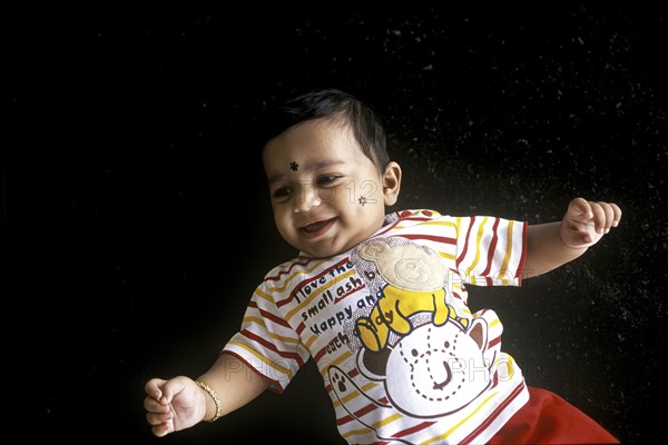 A south Indian 3 months old baby boy Ashwin at Coimbatore