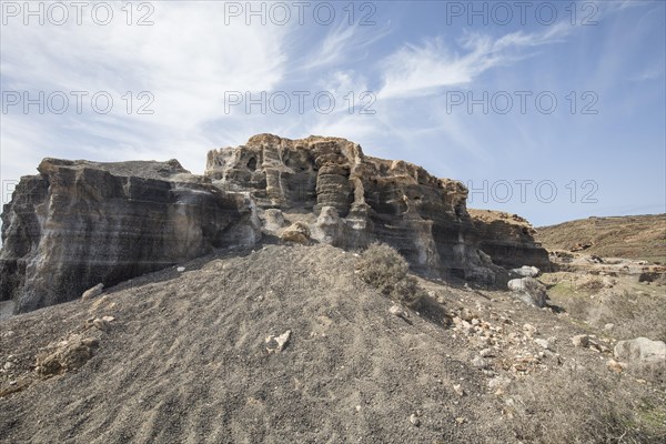 Rocky landscape around the volcano Montana de Guenia