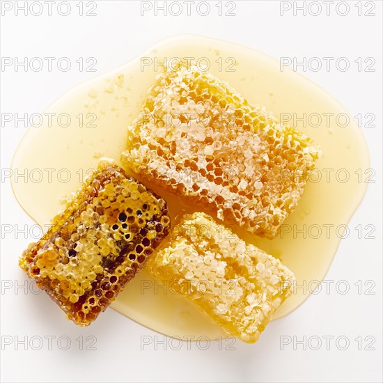 Top view honeycombs honey. Resolution and high quality beautiful photo