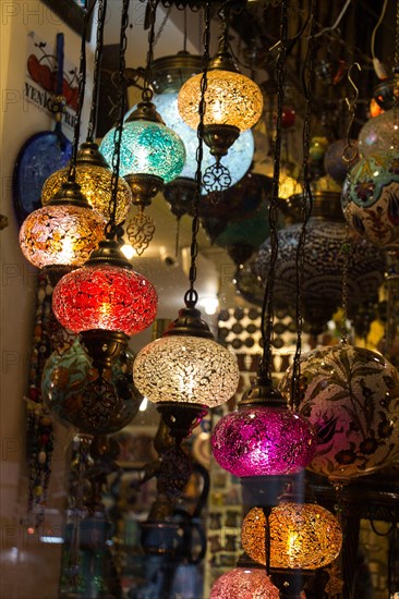 Mosaic Ottoman lamps from Grand Bazaar in Istanbul