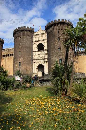 Castel Nuovo with Francesco Laurana's triumphal arch at the main entrance