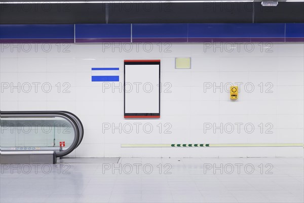 Empty billboards advertisement wall subway station