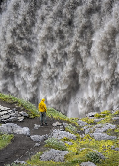 Tourist standing at a canyon