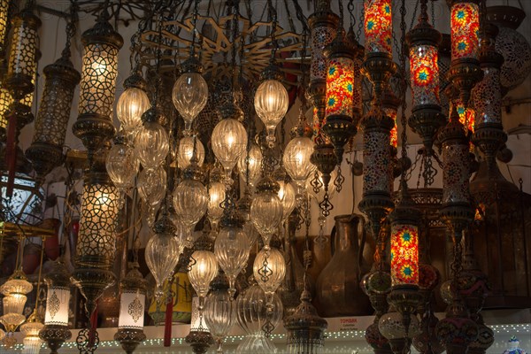 Mosaic Ottoman lamps from Grand Bazaar in Istanbul