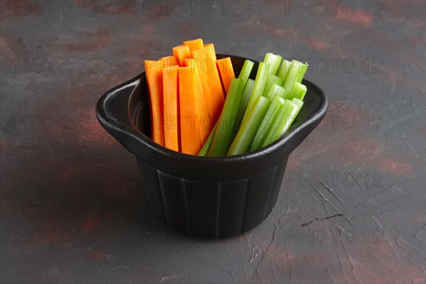 Carrot and celery sticks as snack