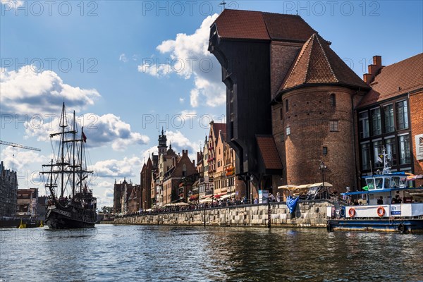 Hanseatic league houses on the Motlawa river