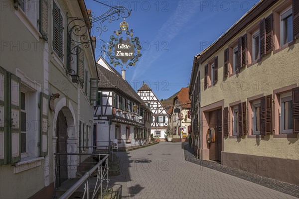 Village street in the wine village of St. Martin