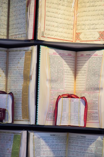 Islamic Holy Book Quran on the market shelf