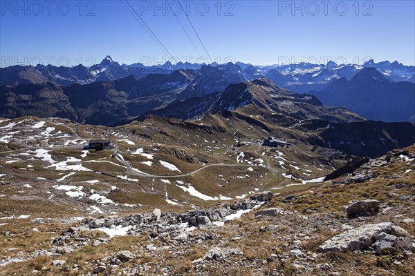 View from Nebelhorn to Allgaeu Alps