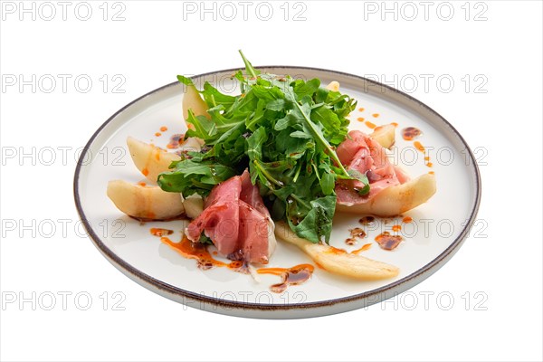 Salad with jamon