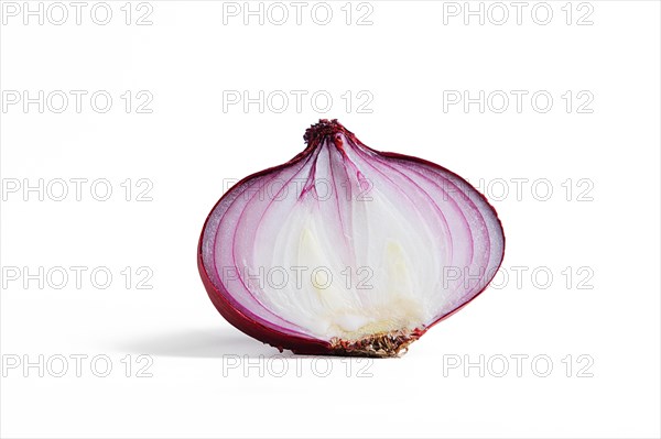 Fresh red onion cutted in half