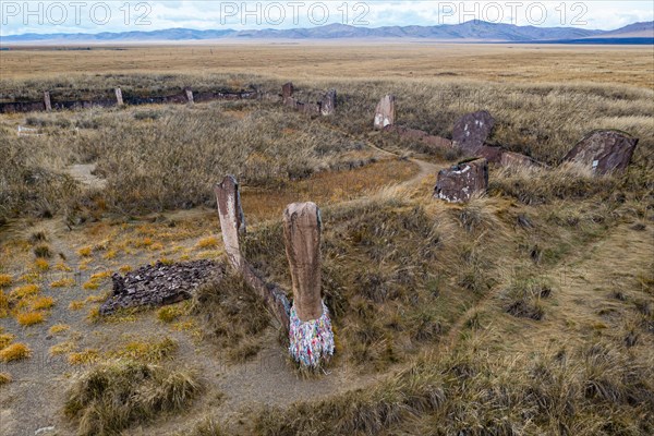 Aerial of Salbyksky Mound