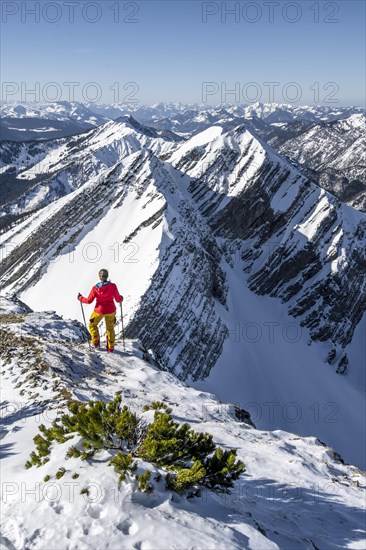 Ski tourers at the summit of Sonntagshorn