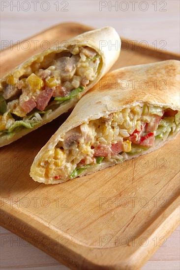 Burritos wraps with meat