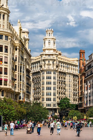 Architecture and buildings over Plaza del Ayuntamiento