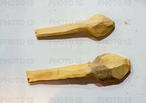 Soup spoon or tablespoon made of wood