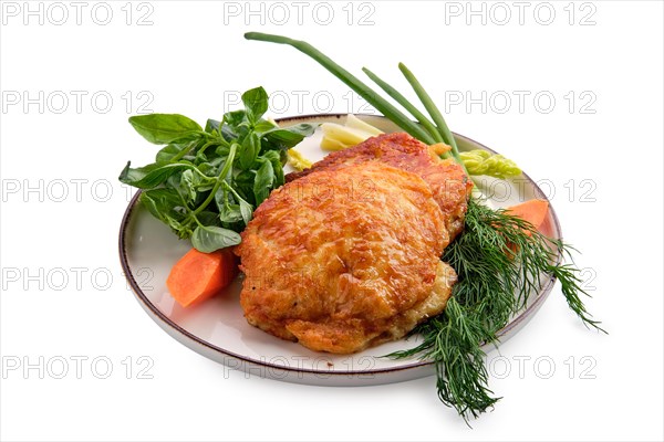 Baked cutlet stuffed with ham and cheese