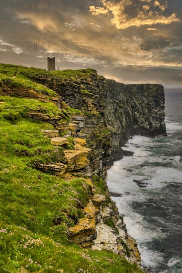 High above the cliffs