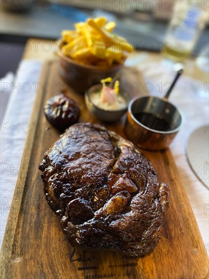 Entrecote with french fries and spices Hessen