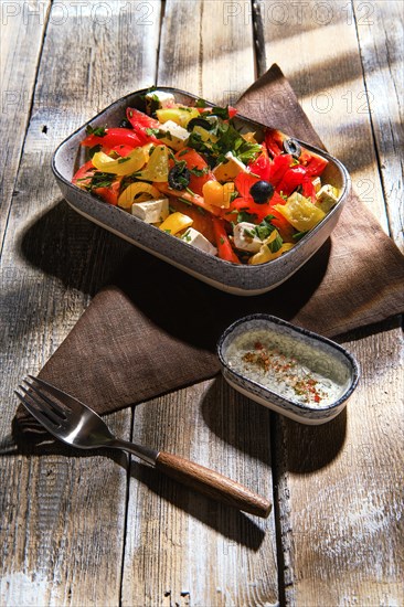 Salad with fresh tomato