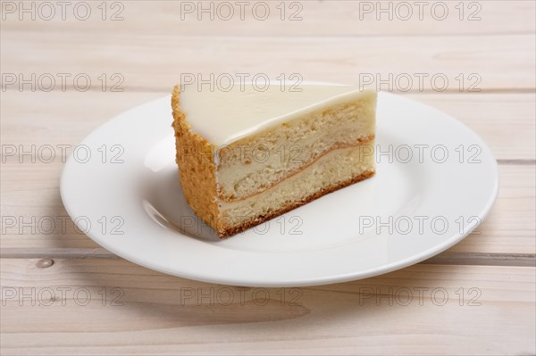 Portion of cheesecake on plate