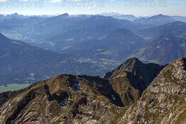 View from the Nebelhorn to the Allgaeu Alps
