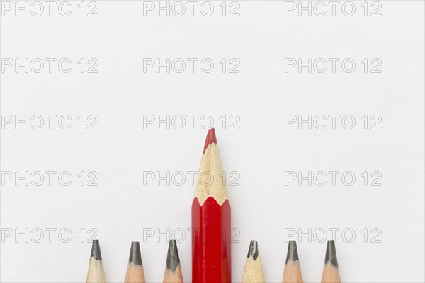 Flat lay pencil collection