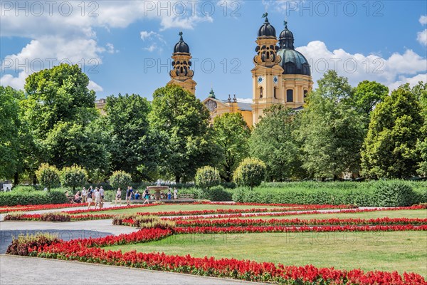 Hofgarten with Theatine Church