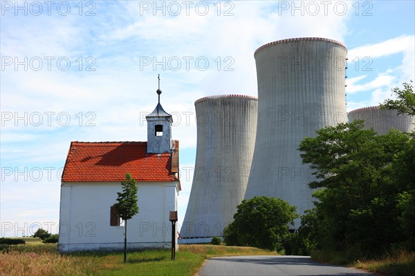 Small abandoned chapel in front of the power plant