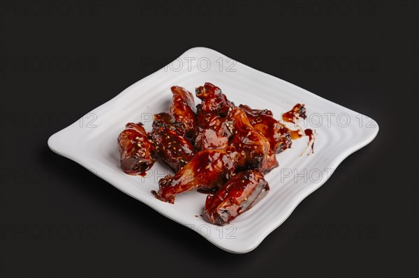 Hot spicy fried chicken wings