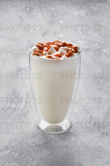 Milkshake with vegetable whipped cream foam