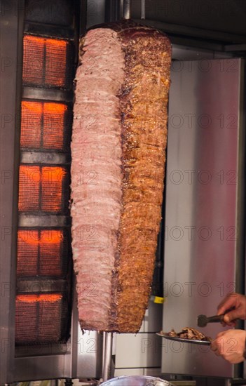 Traditional Turkish Doner Kebab on pole