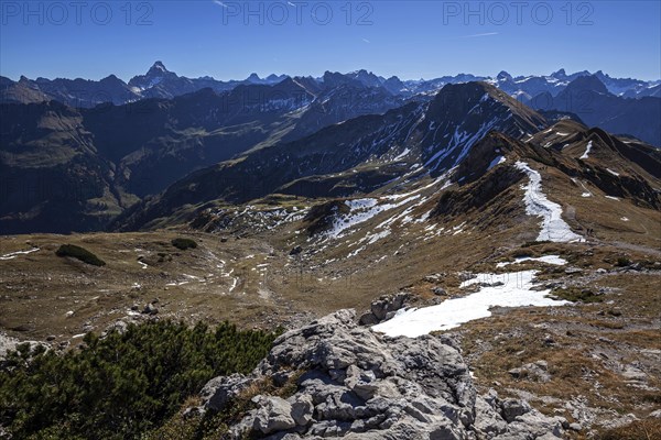 View at Nebelhorn on Allgaeu Alps