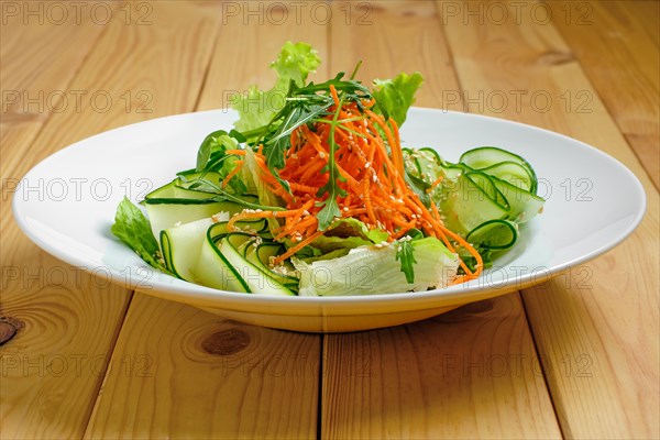 Lenten salad with cucumber