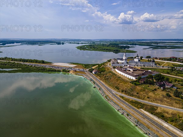 Aerial of the Unesco site Sviyazhsk