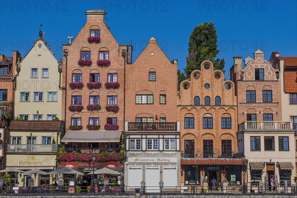 Hanseatic league houses on the Motlawa river