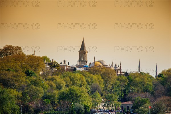 View of historical part of Istanbul with Topkapi palace