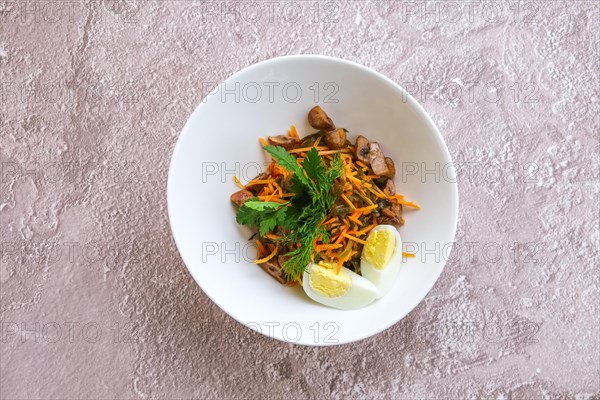 Vegetarian salad with carrot