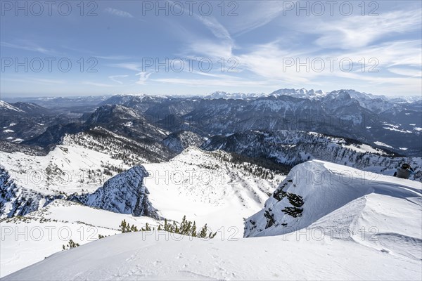 View from the summit of the Sonntagshorn in winter