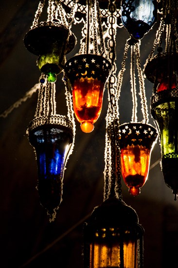 Mosaic Ottoman lamps from Grand Bazaar in Istanbul