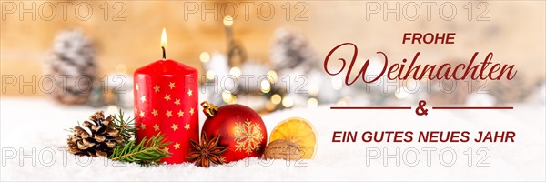 Christmas Card Christmas Card Advent with Candle Banner Panorama Decoration Christmas Decoration Advent in Stuttgart