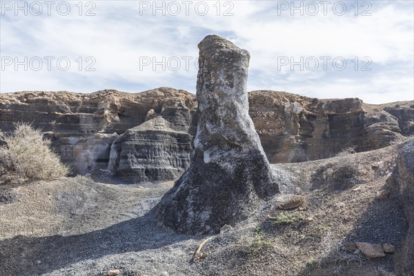 Rocky landscape around the volcano Montana de Guenia