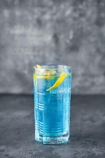 Variation of blue lagoon cocktail with vodka